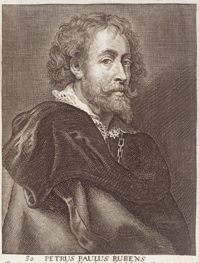 Peter Paul Rubens (1577-1640) portréja, 30. tábla művészportrésorozatból, Joannes Meyssens (1612-70) metszetében alkotó: Dutch School