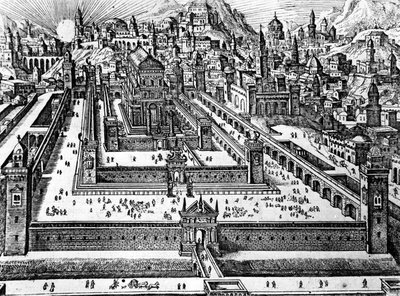 Salamon templomának újjáépítése, 1700 körül alkotó: Dutch School