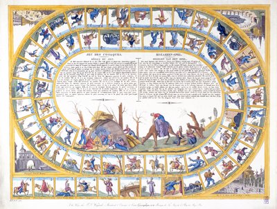 A kozák játék különböző típusú orosz katonák illusztrációival, 1815-1616 körül alkotó: Dutch School