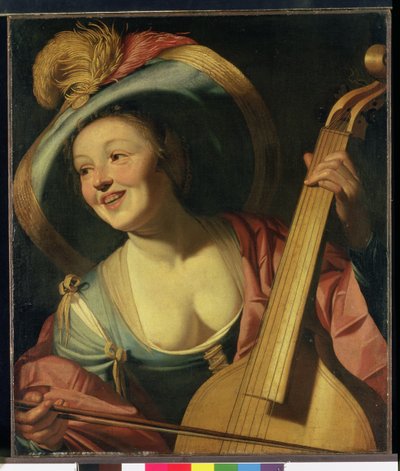 A Viola da Gamba Player alkotó: Dutch School
