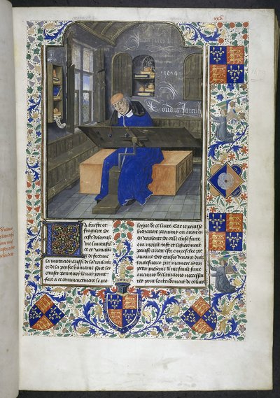 Munkahelyi fordító, a Tények és mondások emléktárgyaiból (vagy Les Faits et les Dits des Romains), Royal 18 E III, f.24 alkotó: Dutch School