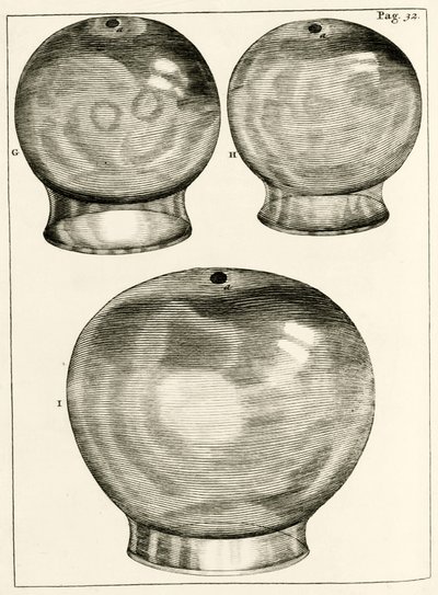 Különféle köpölyözéses poharak, Frederik Dekkers: The Practice of Medicine, 1694 alkotó: Dutch School