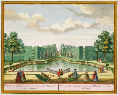 Kilátás a nagy tó feletti öbölből, a Het Zeganplant Kennemerlantból, Hendrick de Leth és Matthias Brouerius Van Nidek, megjelent 1700-1730 körül alkotó: Dutch School