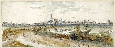 Kilátás a Calcarra, 17. század vége (toll és barna tinta akvarellel papíron) alkotó: Dutch School