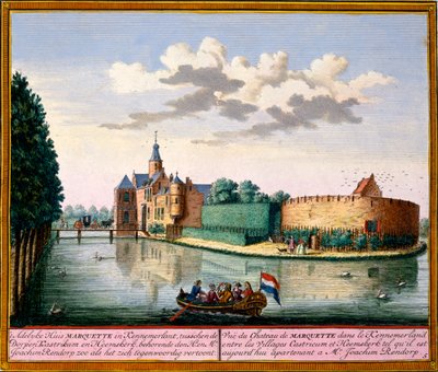 A Kennemerland állambeli Marquette-ház kilátása a Het Zeganpralent Kennemerlantból Hendrick de Leth és Matthias Brouerius Van Nidek, megjelent 1700-30 körül alkotó: Dutch School