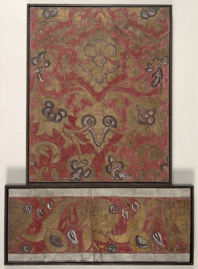 Tapétatervezés, 1700 körül (bőr) alkotó: Dutch School