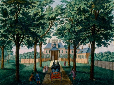 Westerhout House, a Het Zeganpralent Kennemerlantból Hendrick de Leth és Matthias Brouerius Van Nidek, megjelent 1700-1730 körül alkotó: Dutch School