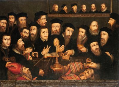 "A lámpa a gyertyatartóra van állítva alkotó: Dutch School