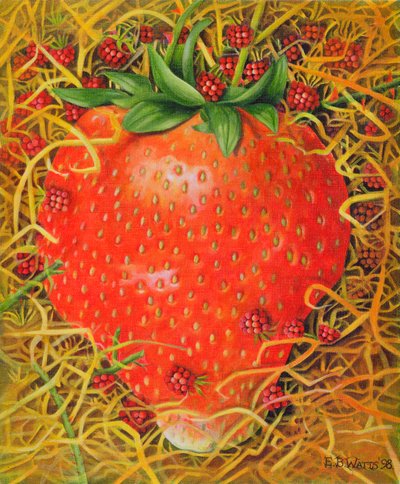Strawberry in Straw, 1998 (akril, vászon) alkotó: E.B. Watts