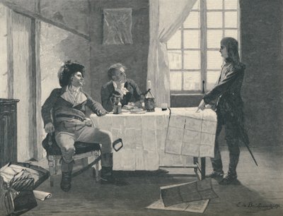 "Bonaparte, Turreau és Volney Nizzában 1793-ban", 1896 alkotó: E.G.H. Del