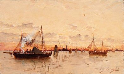 Naplemente a lagúnán alkotó: E. Aubrey Hunt