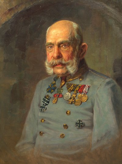 I. Ferenc József császár osztrák tábornagy szolgálati egyenruhájában alkotó: E. Bieber