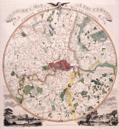 London térkép, 1798 alkotó: E Bourne