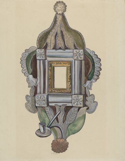 Gyertyatartó tükörrel alkotó: E. Boyd