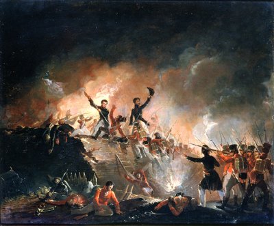 A britek visszaverése Fort Erie-ben, 1814. augusztus 15., 1840. alkotó: E. C. Watmough