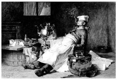 „A napi munka után”, 1895. alkotó: E Decizy