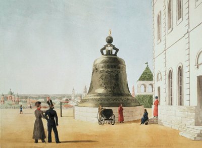 A cári harang a moszkvai Kremlben, 1838. alkotó: E. Gilbertson