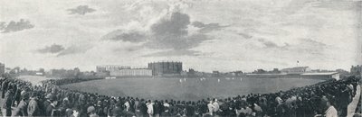 "Surrey és az ausztrálok krikettmenete Kennington Ovalban", 1896 alkotó: E Hawkins and Co
