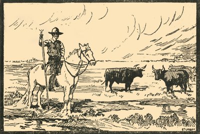 „Camargue-i ​​táj – Camargue-i ​​kilátás”, 1920-as évek. alkotó: E Laget