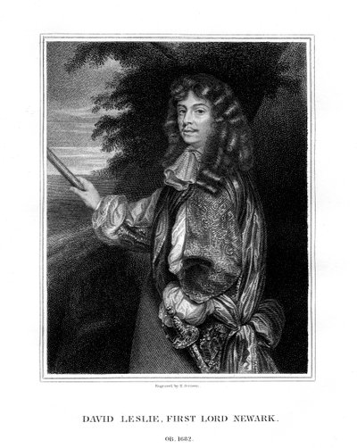 David Leslie, Lord Newark, skót lovassági tiszt, 1827. alkotó: E. Scriven
