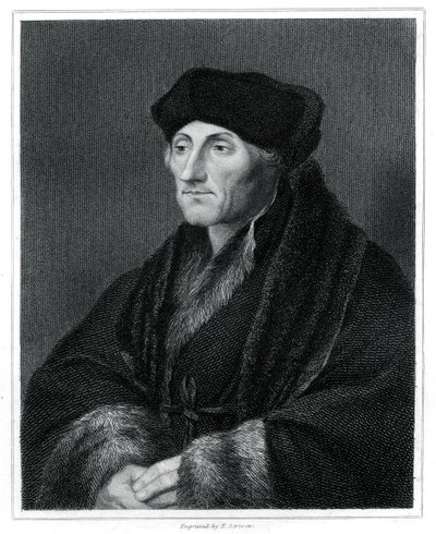 Desiderius Erasmus, reneszánsz humanista, 1833 alkotó: E. Scriven