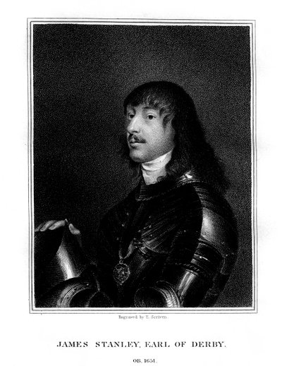 James Stanley, Derby 7. grófja, a Royalist támogatója, 1824. alkotó: E. Scriven