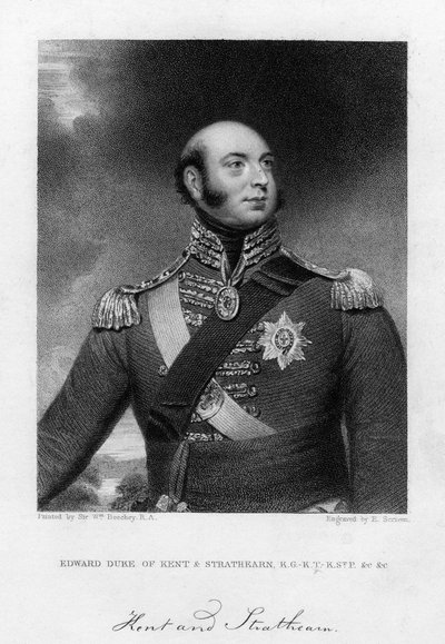 Edward Augustus herceg 1767-1820, Kent és Strathearn hercege, 19. század. alkotó: E. Scriven