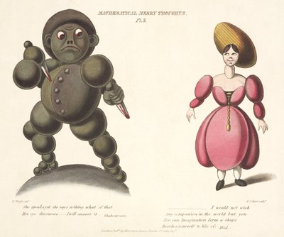 Pl.3 a Mathematical Merry Thoughtsból, vésette F.C. Hunt, 1820-30 körül alkotó: E. after Wright