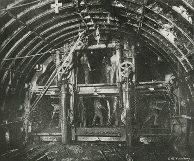 Az alagút vezetése a Waterloo és a városi vasút felé, c1897 alkotó: E. and S. Woodbury
