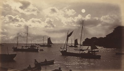 Moonlight Effect – Panama-öböl, 1877. alkotó: Eadweard Muybridge