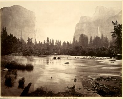 A Yosemite völgye, a Rocky Fordtól alkotó: Eadweard Muybridge