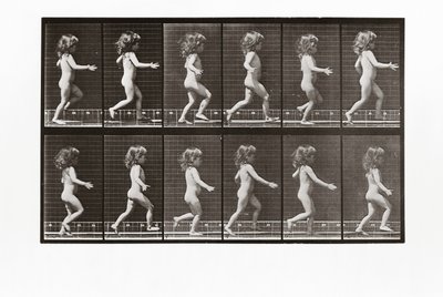 Gyermek futás, 469-es tábla az Animal Locomotion-tól, 1887 alkotó: Eadweard Muybridge