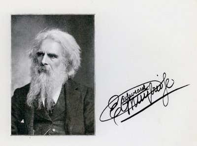 Eadweard Muybridge, portré és aláírás (f/w fotó) alkotó: Eadweard Muybridge