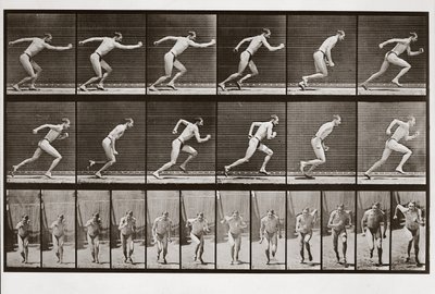 Futó ember, 59. tábla az Animal Locomotion-ból, 1887 alkotó: Eadweard Muybridge