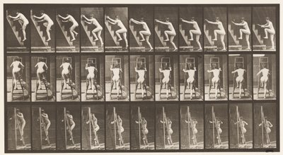 110. tábla. Emelkedő létra, egyszerre két lépéssel alkotó: Eadweard Muybridge