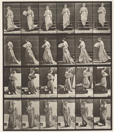 141. tányér. Lejövő lépcsők és flörtölő ventilátor alkotó: Eadweard Muybridge