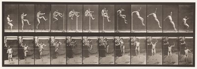 Tányér 152. Ugrás; Futás egyenes magasugrás (cipő) alkotó: Eadweard Muybridge