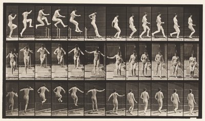 155. tábla. Ugrás, futás, egyenes magasugrás alkotó: Eadweard Muybridge