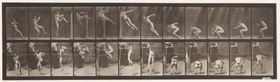 tányér 157. Ugrás; Futás Twist magasugrás alkotó: Eadweard Muybridge
