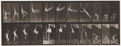 Tányér 164. Ugrás; Rúdugrás, 1872-1885 alkotó: Eadweard Muybridge