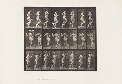 185. tábla. Bal lábon ugrás, 1885 alkotó: Eadweard Muybridge