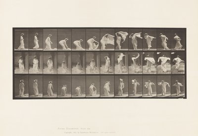 233. tányér. Kendő emelése, vállra helyezés, forgatás alkotó: Eadweard Muybridge