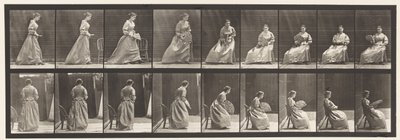 Tányér 240. Ülés és flörtöl egy rajongó alkotó: Eadweard Muybridge