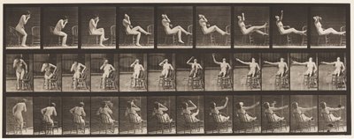 247. tányér. Ülés Lábak felhelyezése a székre alkotó: Eadweard Muybridge