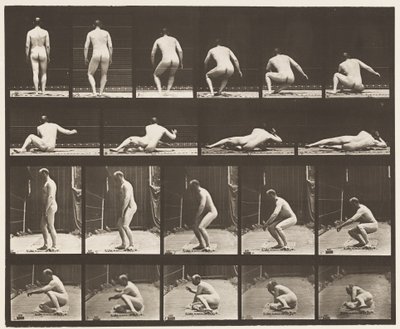 257. tábla.Földön fekve, 1885 alkotó: Eadweard Muybridge
