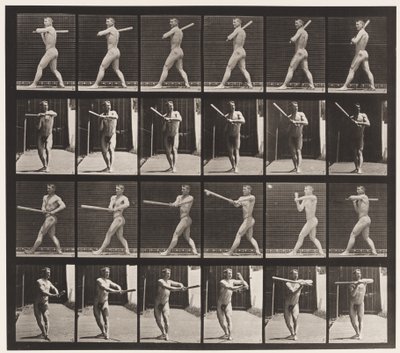 274. tányér. Base-ball; Ütőkezelés alkotó: Eadweard Muybridge