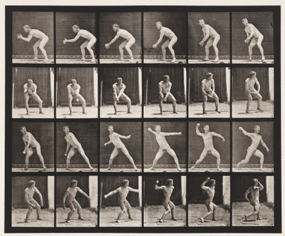283. tányér.Alaplabda; Fogás és dobás, 1885 alkotó: Eadweard Muybridge
