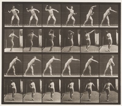 286. tányér. Baseball; Dobás alkotó: Eadweard Muybridge