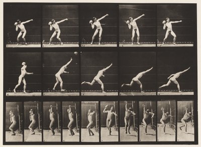 314. tányér. 20 font súlyú szikla felemelése alkotó: Eadweard Muybridge