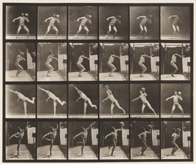 315. tányér. 20 font súlyú szikla felemelése alkotó: Eadweard Muybridge